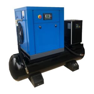 China CE Compact screw air compressor with tank and air dryer mounted factory