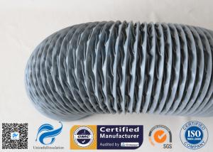 China PVC Coated Fiberglass Fabric Flexible Air Ducts 200MM 10M Grey 260℃ HAVC System factory