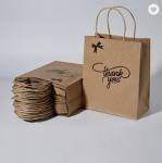 Recyclable Paper Bag Packaging Brown Black Custom Kraft Shopping Paper Bags With