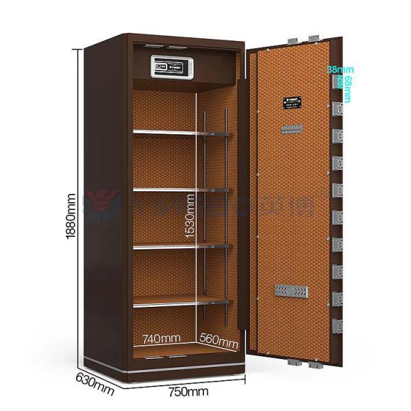 China Patented Double T Bolts Home Safe Deposit Box With Fingerprint Recognize Technology And Dual Alarm System YB/N6-180 factory