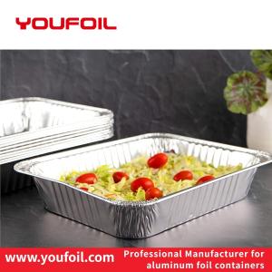 China Wrinkle Wall Disposable Aluminum Foil Container For Fast Food factory