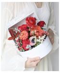 Colorful Creative Round Slide Roses Gift Packaging Paper Flower Box for Luxury