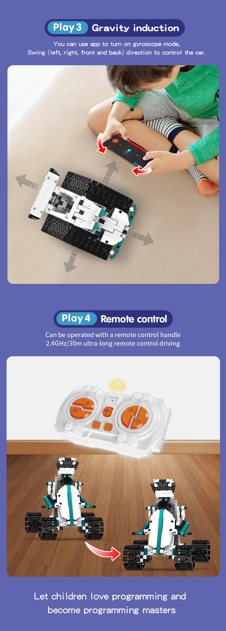 Multi-functional Steam Programming Educational Robot with Induction Remote Control
