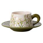 Lily Wind Bell Floral Cups And Saucers Set Perfect Gift For Business Occasions