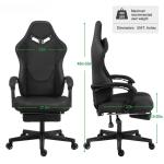 Specific Silla Gamer Ergonomic Gaming Chair Synthetic Leather and Footrest