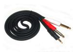 TS Mono Audio Y Splitter Cable Low Noise Resistance For Multimedia Home Stereo
