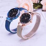 32mm Multi Color Alloy Case Fashion Ladies Fashion Wrist Watch with Magic Mesh