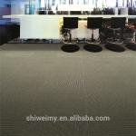 Ribbed surface double colors striped level loop PP carpet tiles