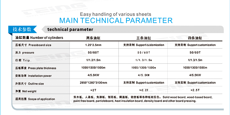 Customizable Voltage Automatic Hydraulic Veneer Laminate Wood Door Cold Press Machine