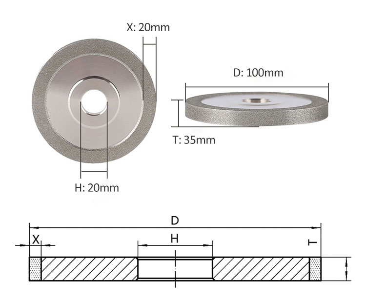 Good Price 6 Inch Reasonable Price Coated Diamond Grinding Wheel 200mm Electroplated Diamond Grinding Disc for Pcb Drill