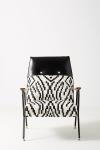 Maura Printed Quentin Fiberglass Lounge Chair With Leather Headrest