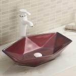 Irregular Diamond Counter Top Bathroom Sink 70cm CUPC Vessel Style