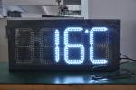 Gasoline Station Sign 12 Inch Outdoor LED Time And Temperature Display Panel