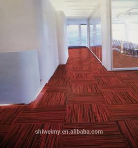 China Chine made multi level loop striped Nylon carpet tile factory