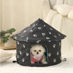 Pet Bed Foldable Oxford Cloth Dog House Waterproof Small Animals in Outdoor and