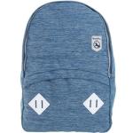Blue Polyester Custom Logo Backpacks , Printed Laptop Rucksack Bags For Student