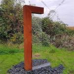 Decorative 1800mm Corten Steel Water Feature Rain Curtain Water Fall SGS