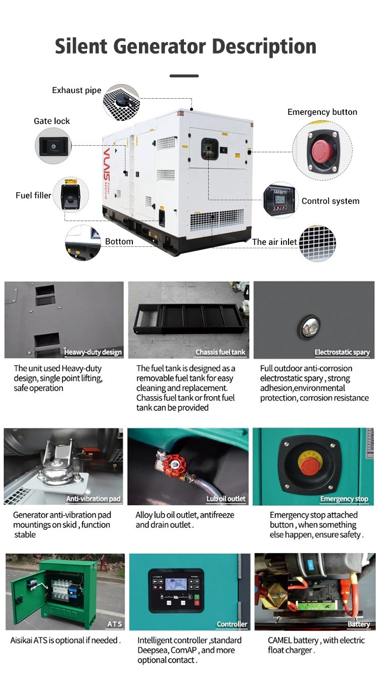 Water Cooled Gasoline Generator Set 4 Cylinder