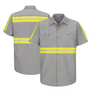 China Summer Enhanced Visibility Industrial Work Wear Safety Workwear Working Shirt Workwear Shirt factory
