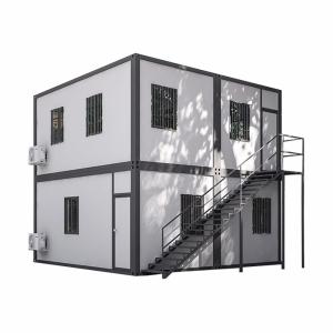 China Zontop Modern Luxury Quick Concrete Construction Complete Large Modular Prefab Glass House factory