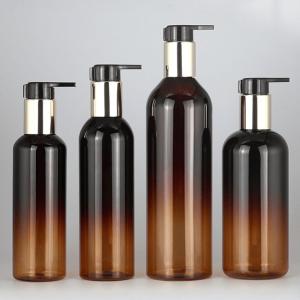 China Amber Lotion Shower Conditioner Plastic Pump Shampoo Dispenser Bottle 7.4oz 13.5oz factory