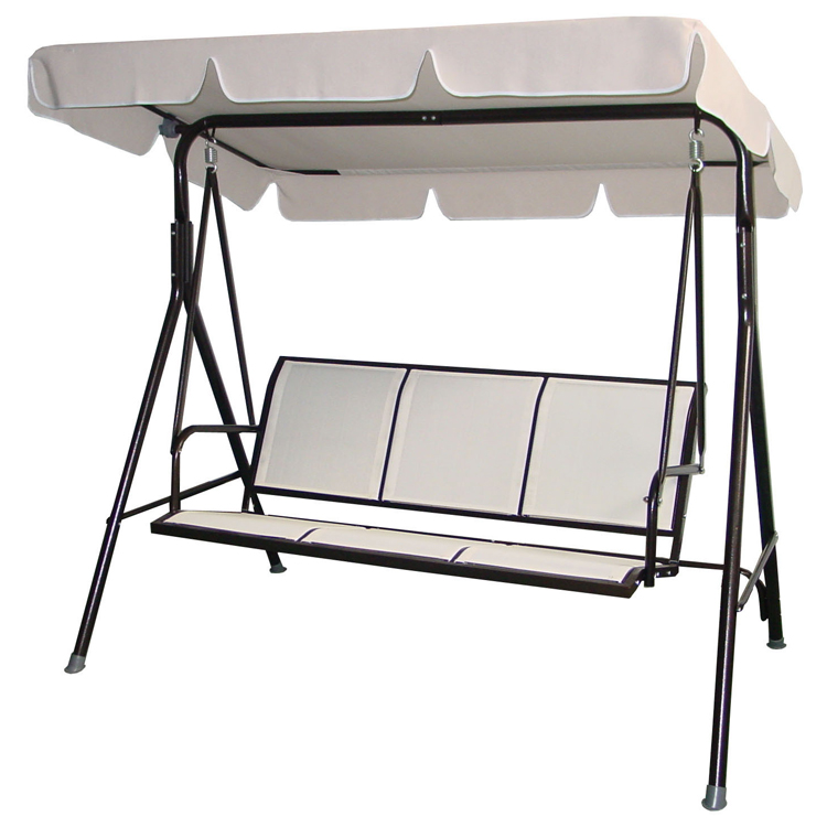 Outdoor Furniture Adult Metal Teslin Fabric 3 Seater Hammock Swing Chair with Canopy