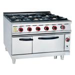 Efficiency Commercial Kitchen Gas Range Cooker 6 Burner Heavy Duty Restaurant