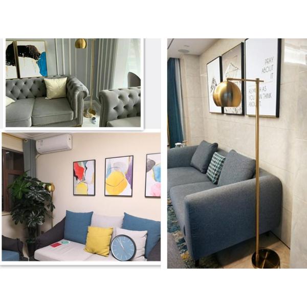Gold Floor Lamp Modern E27 Standing Lamp Corner Light Reading Light Plated Brass led stand lamp(WH-MFL-65)