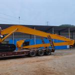 Yellow Grey Excavator Long Reach Boom For Sanny Hitachi Komatsu Cat