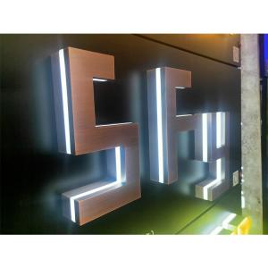 China Embossing Outdoor Logo Signage Stainless Steel Acrylic Sign 3d Backlit Light Sign Led Letters factory
