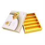 Giveaway Custom Print Golden Pull Out Drawer Paper Macaron Gift Box Packaging