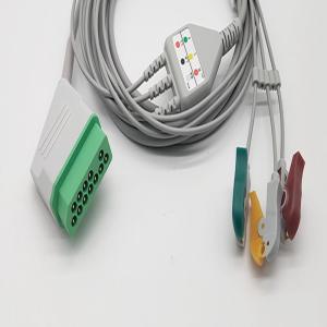 China Nihon Kohden 12 Pin to 3 Lead direct connect ECG Cable factory