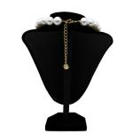 Pearl Moissanite Fashion Jewelry Necklaces Round Hoop Shape For Women