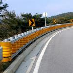 Yellow EVA Roller Cushion Highway Safety Barrier Save Volume and Impact