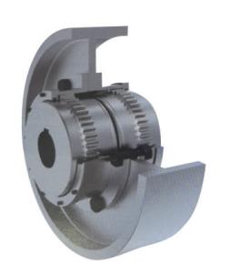 China Gear Tooth Type Forged Steel Coupling With Brake Wheel High Transmission Efficiency factory