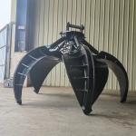 Hand Wearing Hydraulic Scrap Grab Orange Peel For SK200 SK210 Excavator