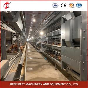 China 5 Tiers Layers Chicken Cages With Stainless Steel Wire Rose factory