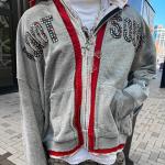 Custom Streetwear Double 3 Zipper Acid Wash Vintage Baggy Boxy Fit Distressed
