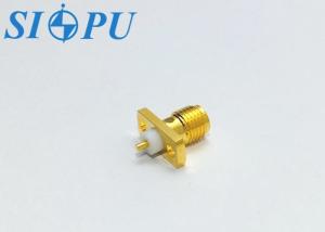 China Microstrip Coaxial Female SMA RF Connectors Flange Mounted factory
