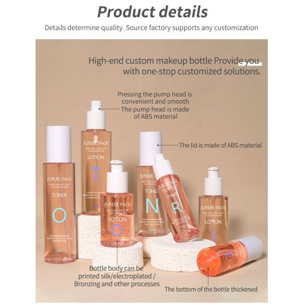 Hot Sale New Product Transparent Custom Pet 80 100 120 130 150ml Cosmetic Fine Mist Spray Bottle Plastic PET Packaging Bottle