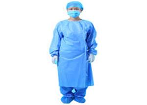 China Hospital Lightweight Medical Disposable Gowns Of Knitted Wrist For Operating Room factory
