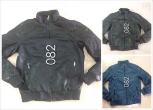 China 082 Men's pu fashion jacket coat stock factory