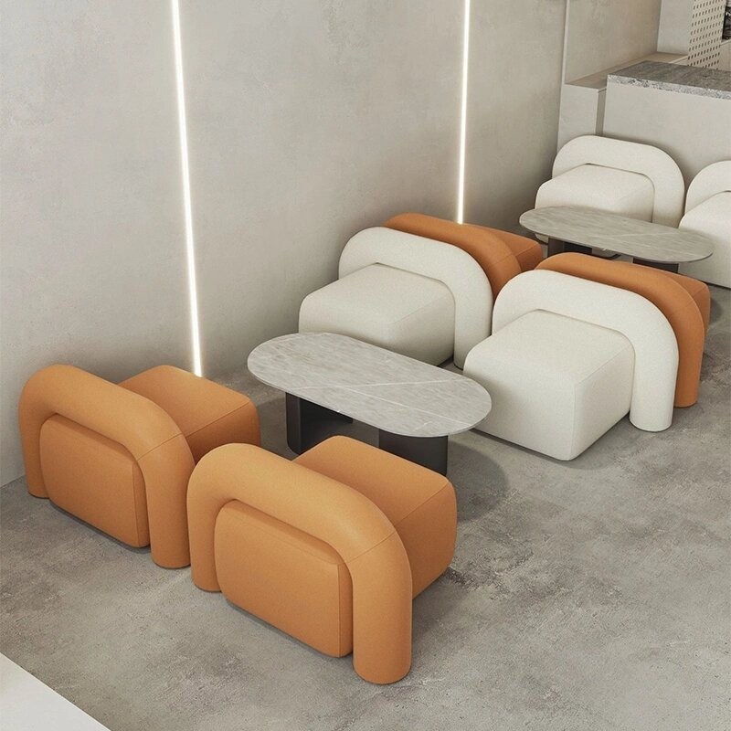 Star Hotel Lobby Furniture Leisure Sofas Chairs Tables Custom Regular Size