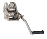 Stainless Steel / Yellow Powder Spur Gear Drum Winches Noiseless Hand Winch With