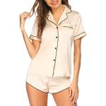 Button Down Silk 2 Pieces Womens Loungewear Set Women Pajama Set