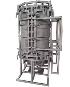 China OEM Rotomolding Mould Silver Aluminum Rotary Molding Molds for Customized Products factory