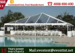 Large Transparent Party Tent With Glass Wall , Clear roof marquee For Wedding
