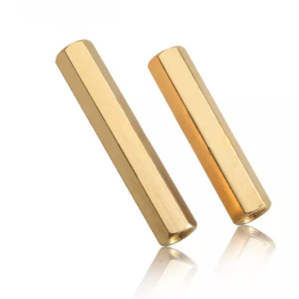 China DIN6334 M2 M2.5 M3 M4 M5 M6 Brass Long Coupling Nut Threaded Long Hex Coupling Nuts factory