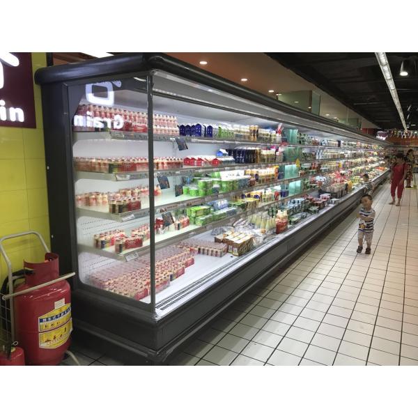 10M Dairy Showcase Drinks Display Refrigerator Multideck Open Chiller