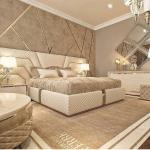 Luxury Custom Leather Modern Bedroom Furniture Sets Cherry Wood King Size Bed